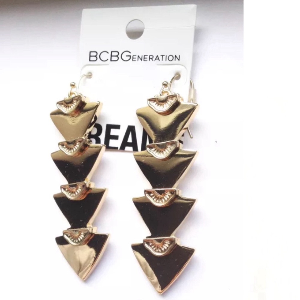 BCBGeneration EARRINGS GOLD-TONE BOHO TRIANGLE